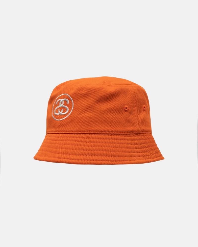 Bucket Hat Stüssy Deep Bucket Hat SS Link Orange | XQ81-O3-RK