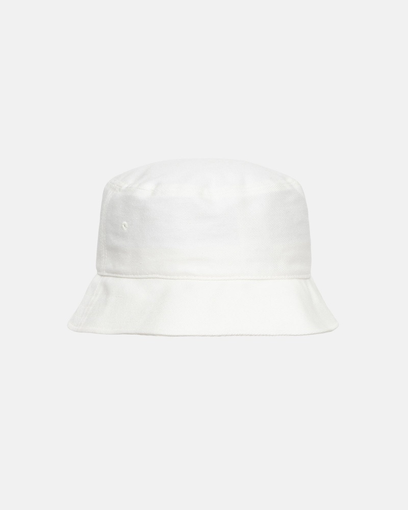 Bucket Hat Stüssy Deep Bucket Hat SS Link Blanche | SA43-M6-EE