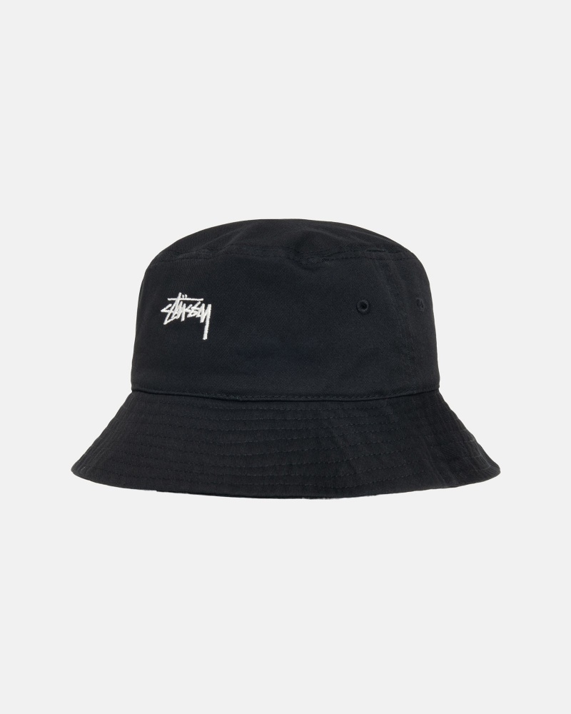 Bucket Hat Stüssy Stock Bucket Hat Noir | HX87-K9-LM