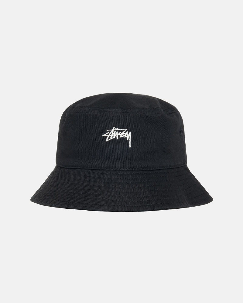 Bucket Hat Stüssy Stock Bucket Hat Noir | HX87-K9-LM