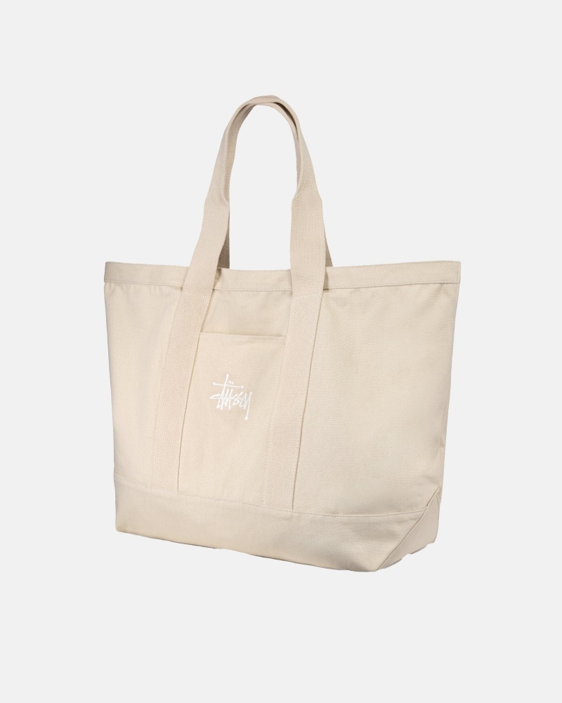 Cabas Stüssy Tela Extra Large Tote Bag Natural | YC02-R3-YE