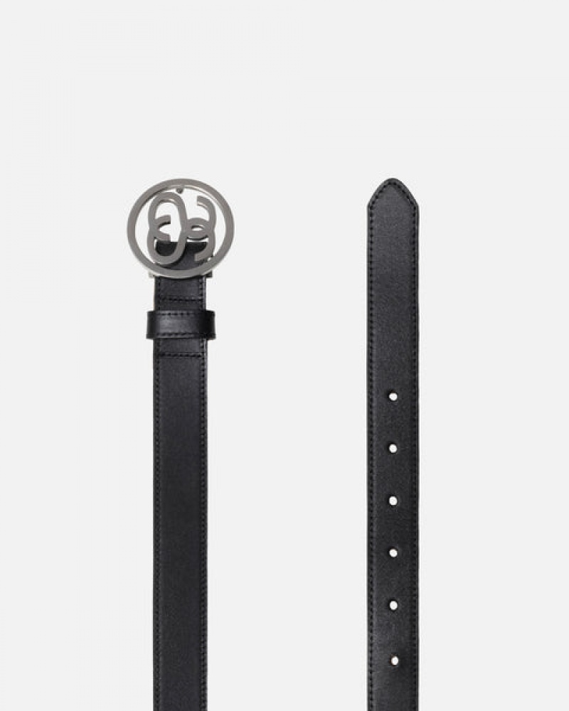 Ceinture Stüssy SS-Link Boucle Belt Noir | DB39-Q3-PW