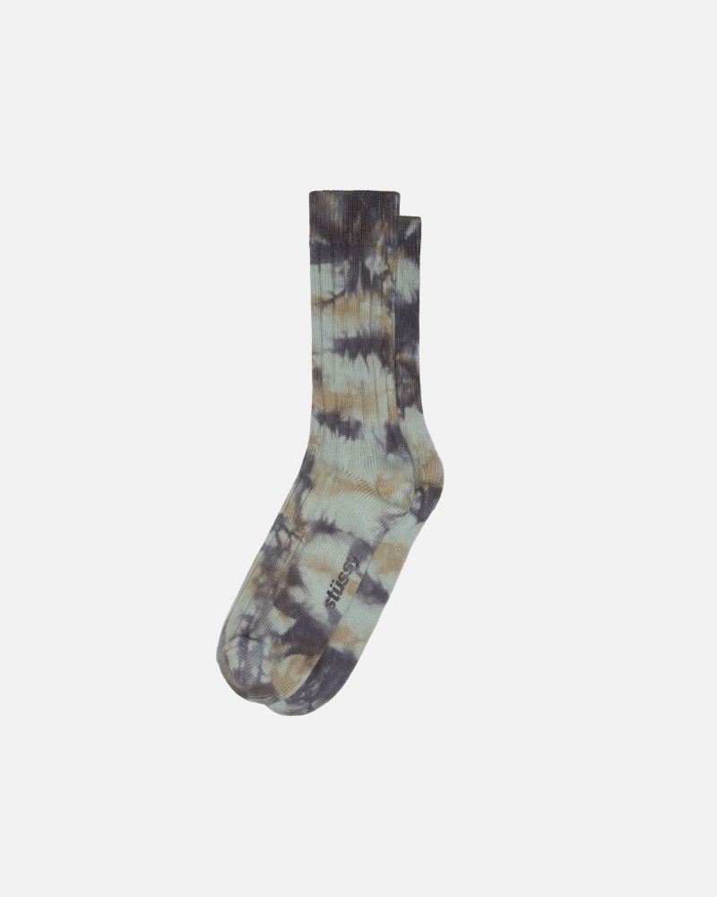 Chaussette Stüssy Multi Dyed Nervuré Socks Sable | MT73-K6-MB