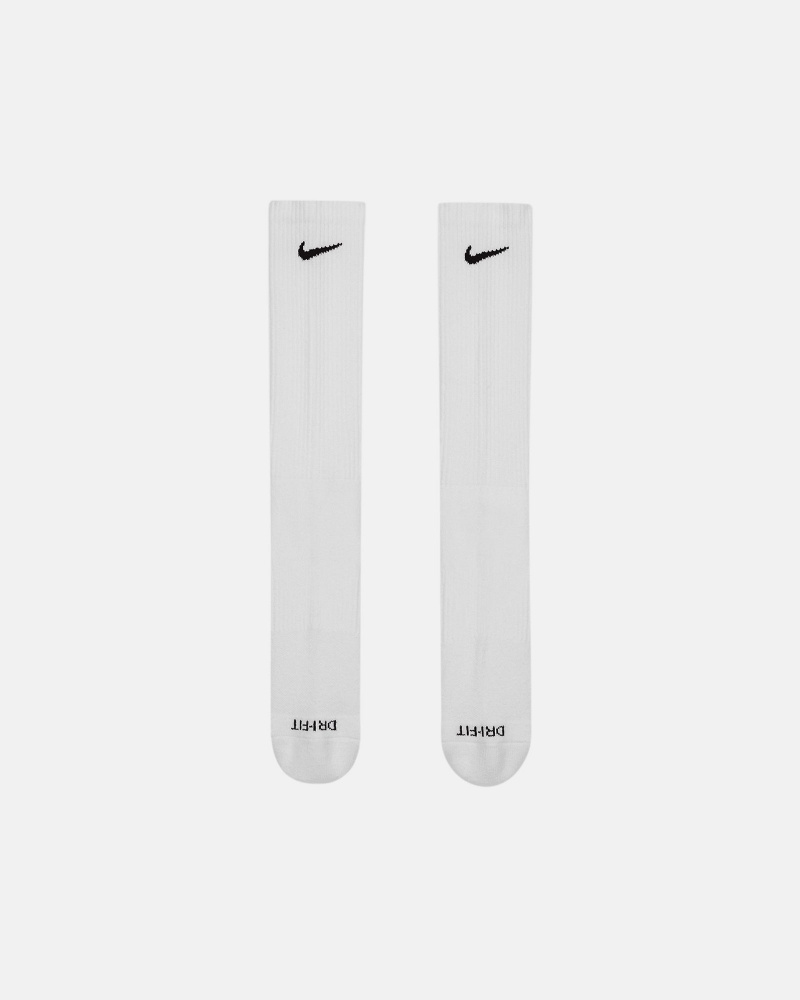 Chaussette Stüssy & Nike Dri-Fit Crew Sock Pack Blanche | DQ78-J1-VA