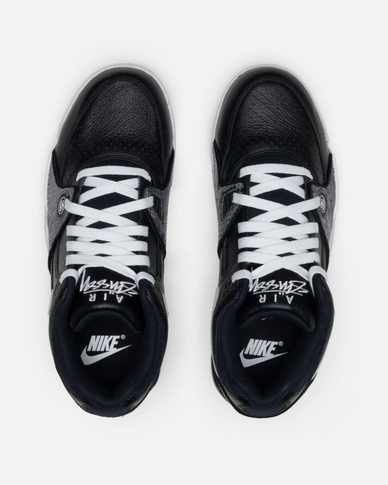 Chaussure Stüssy & Nike Air Flight '89 Low Black/White-White | NN64-J8-XD