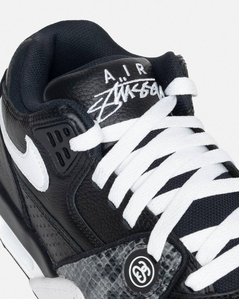 Chaussure Stüssy & Nike Air Flight '89 Low Black/White-White | NN64-J8-XD