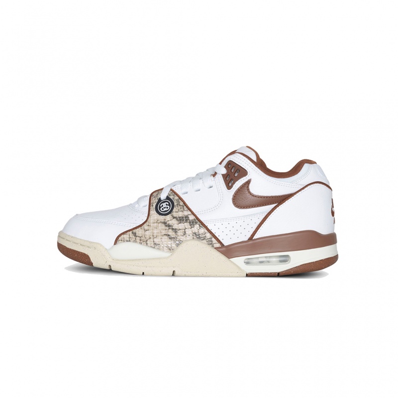 Chaussure Stüssy & Nike Air Flight \'89 Low Blanche | JS15-R3-OC