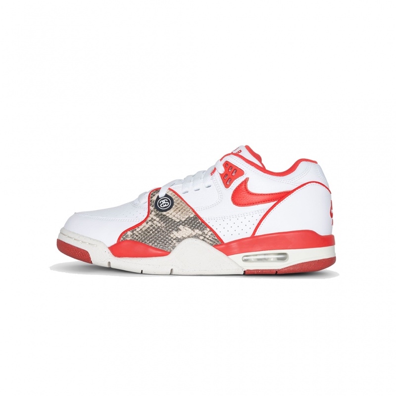 Chaussure Stüssy & Nike Air Flight \'89 Low Blanche | XD08-H7-AZ