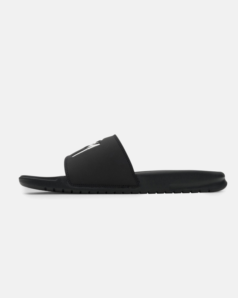 Chaussure Stüssy & Nike Benassi Claquette Off Noir/White | CQ57-P9-WI