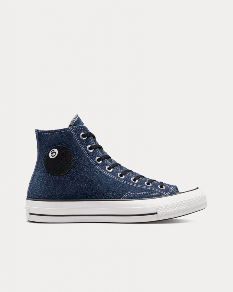 Chaussure Stüssy x Converse – Chuck 70 8-Ball High Top Trainers A03711C Blanche Noir | IS25-P0-ES