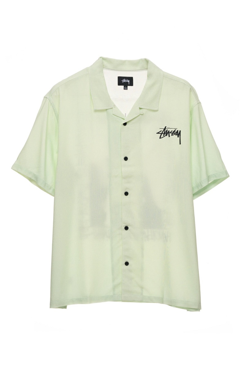 Chemises Stüssy How We\'Re Living Ss Shirt Vert | EI02-Y6-LP