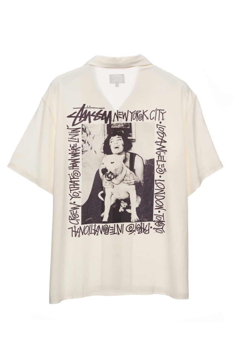 Chemises Stüssy How We'Re Living Ss Shirt Blanche | QT89-C3-NA