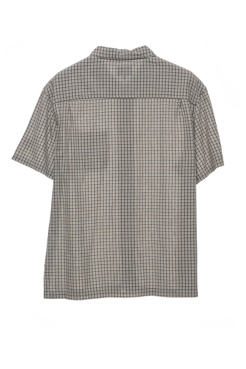 Chemises Stüssy Kemp Check Ss Shirt Bleu | RO59-G1-GV