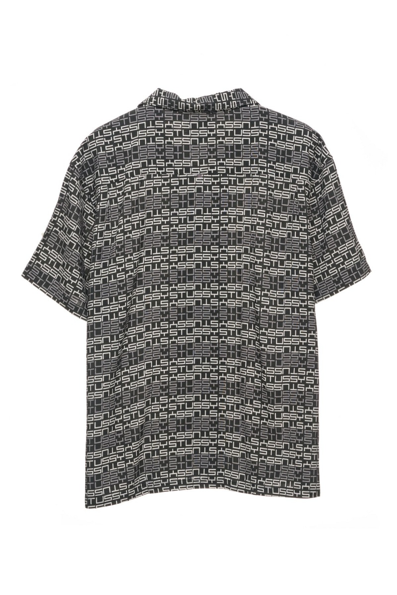 Chemises Stüssy Repeat Ss Shirt Noir | JJ21-R0-CS