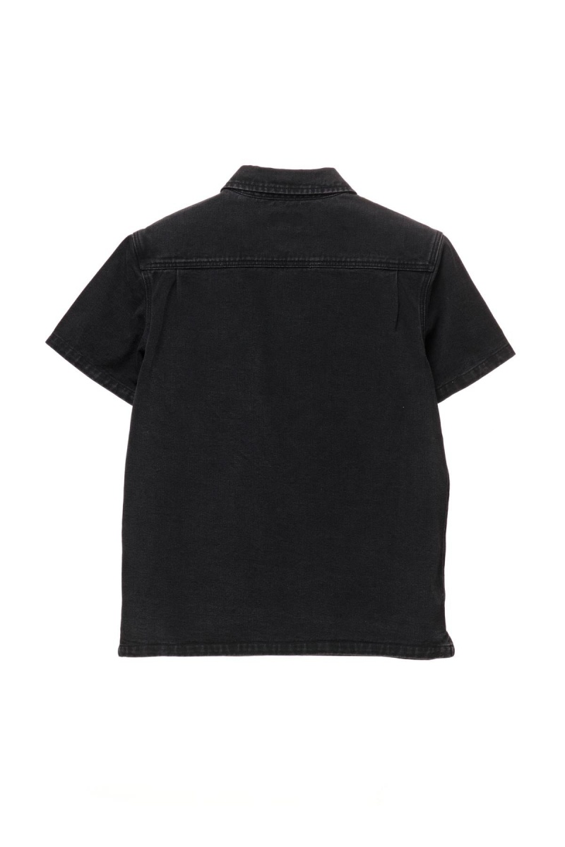 Chemises Stüssy Workgear Denim Shirt Noir | CZ95-S4-TD