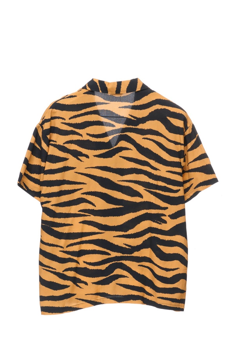 Chemises Stüssy Zebra Os Shirt Moutarde | SX00-V6-YG