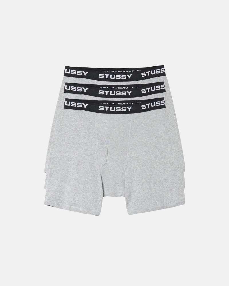 Culotte Stüssy Stussy Boxer Briefs Grise | ZC36-K0-MC