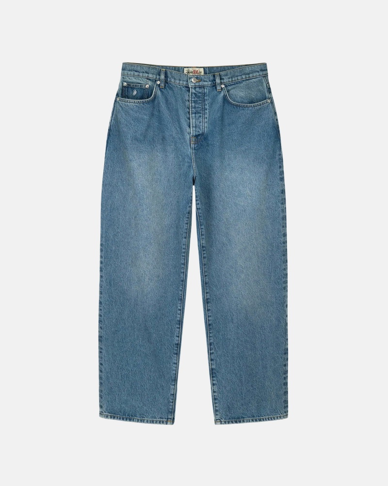 Denim Stüssy Big Ol\' Jean Denim Bleu | PV72-K6-XE