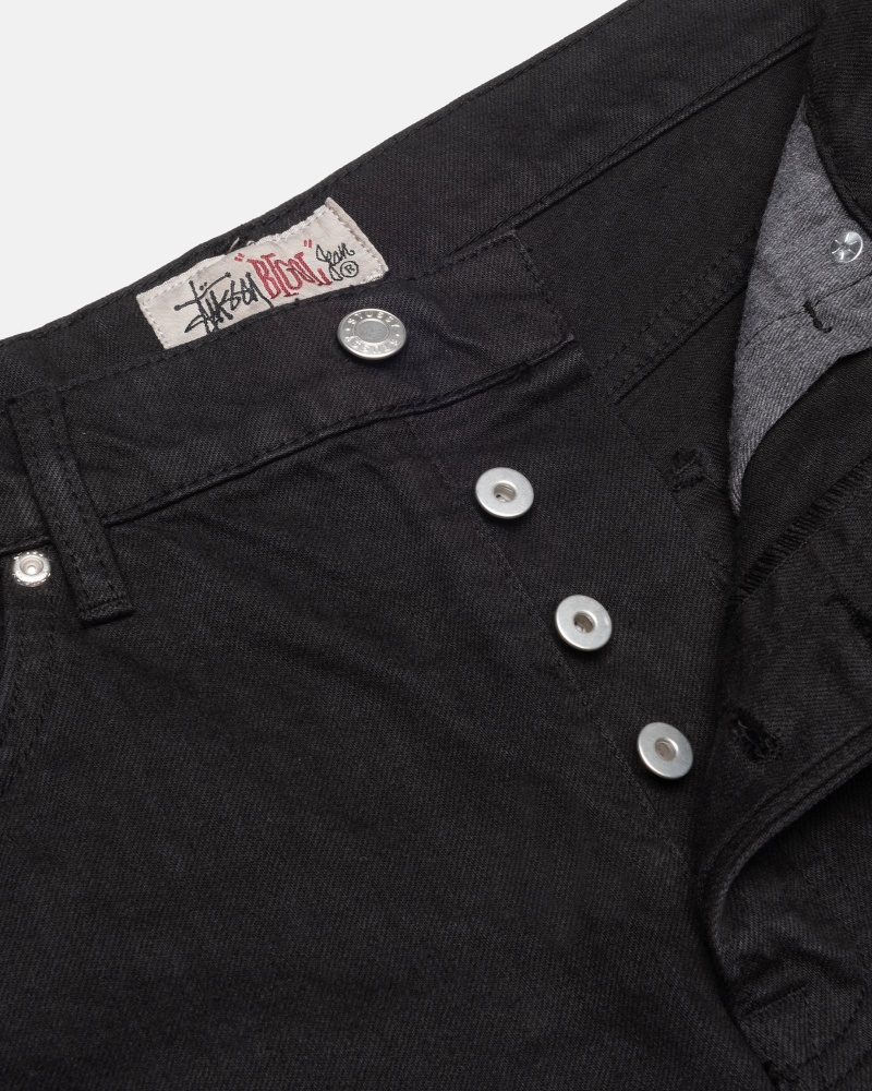 Denim Stüssy Big Ol' Jean Overdyed Noir | GK69-Q6-TC