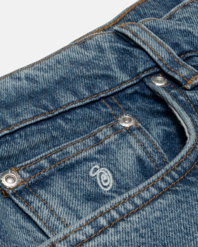 Denim Stüssy Classiche Jean Denim Bleu | IZ08-M6-QU