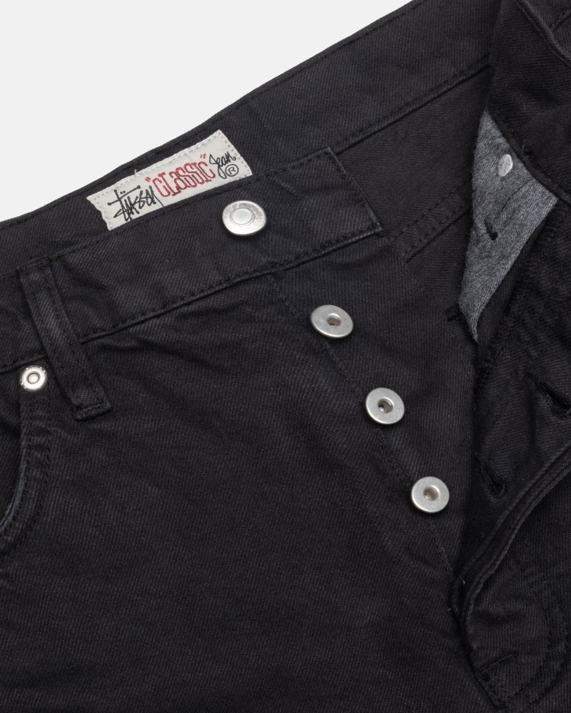 Denim Stüssy Classiche Jean Overdyed Noir | UH60-P7-CA