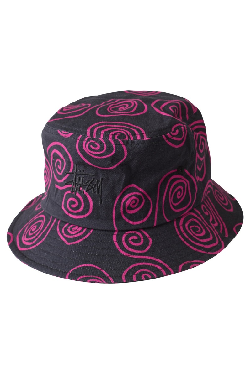 Hats & Beanies Stüssy Hand Drawn S Bucket Hat Noir | RJ41-W6-RV