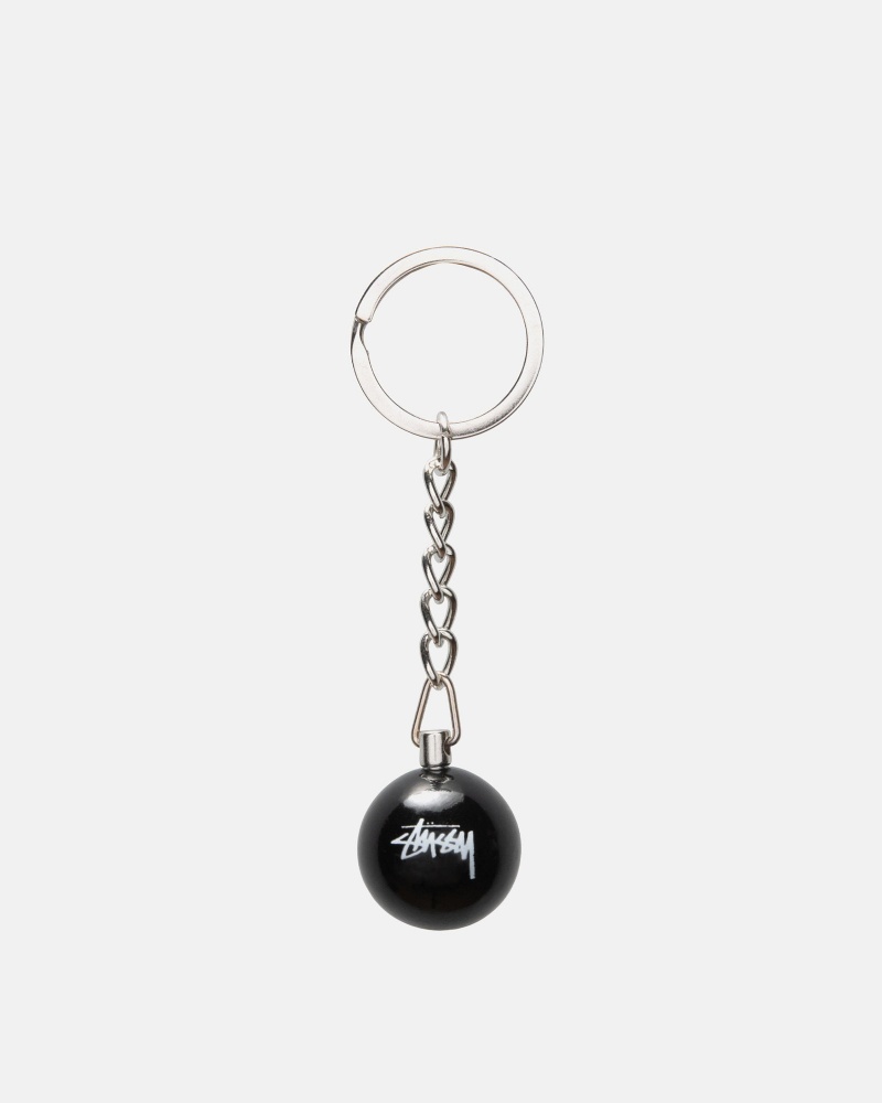 Key Chain Stüssy 8 Ball Keychain Noir | RK95-I3-JB