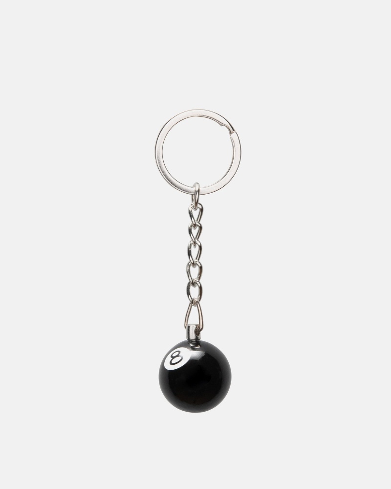 Key Chain Stüssy 8 Ball Keychain Noir | RK95-I3-JB