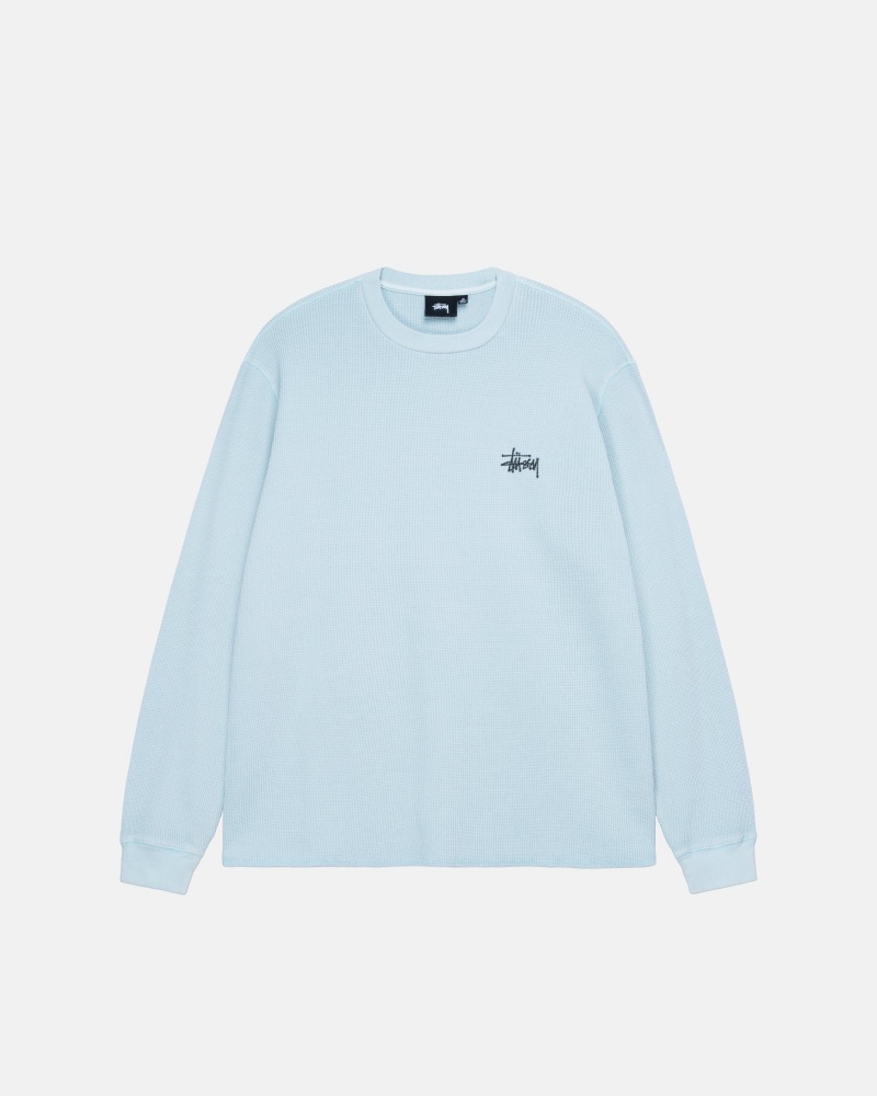 Long Sleeve Knit Stüssy Basic Stock Ls Thermal Bleu Clair | RG86-X2-KV