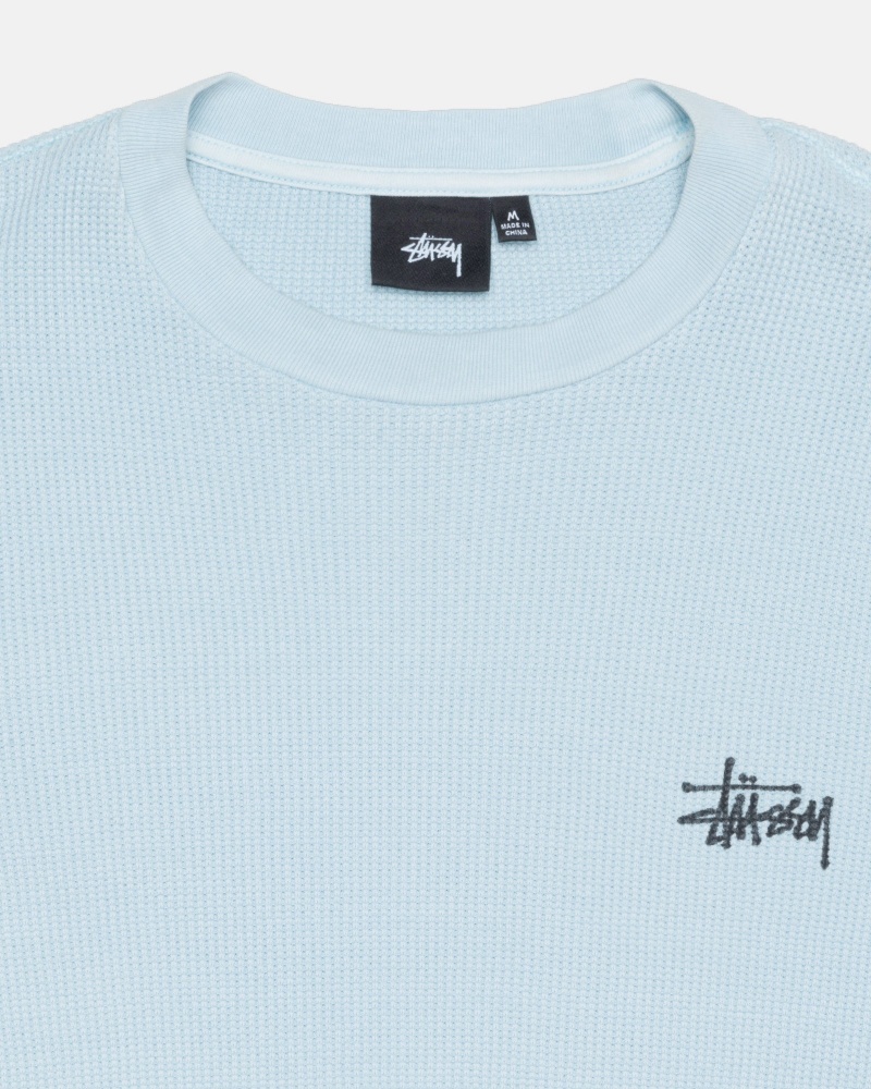 Long Sleeve Knit Stüssy Basic Stock Ls Thermal Bleu Clair | RG86-X2-KV