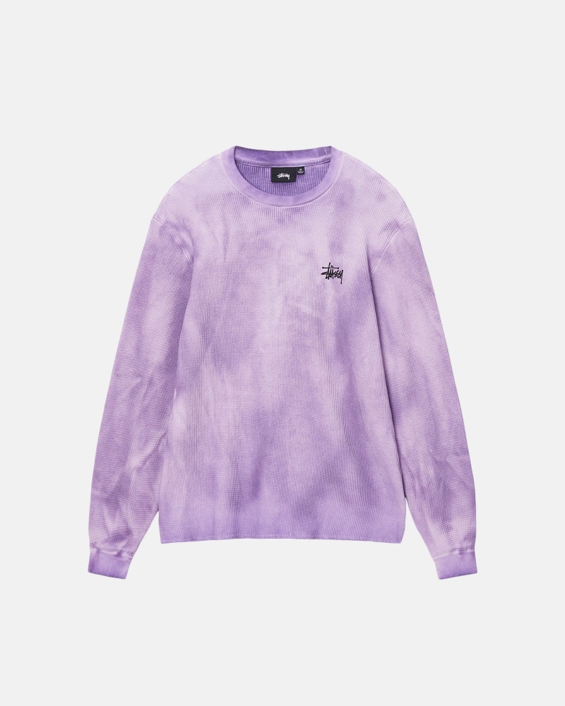 Long Sleeve Knit Stüssy Basic Stock Ls Thermal Lavande | PT05-R2-NG