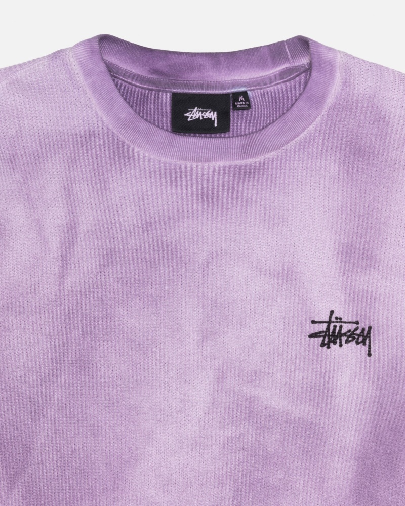 Long Sleeve Knit Stüssy Basic Stock Ls Thermal Lavande | PT05-R2-NG