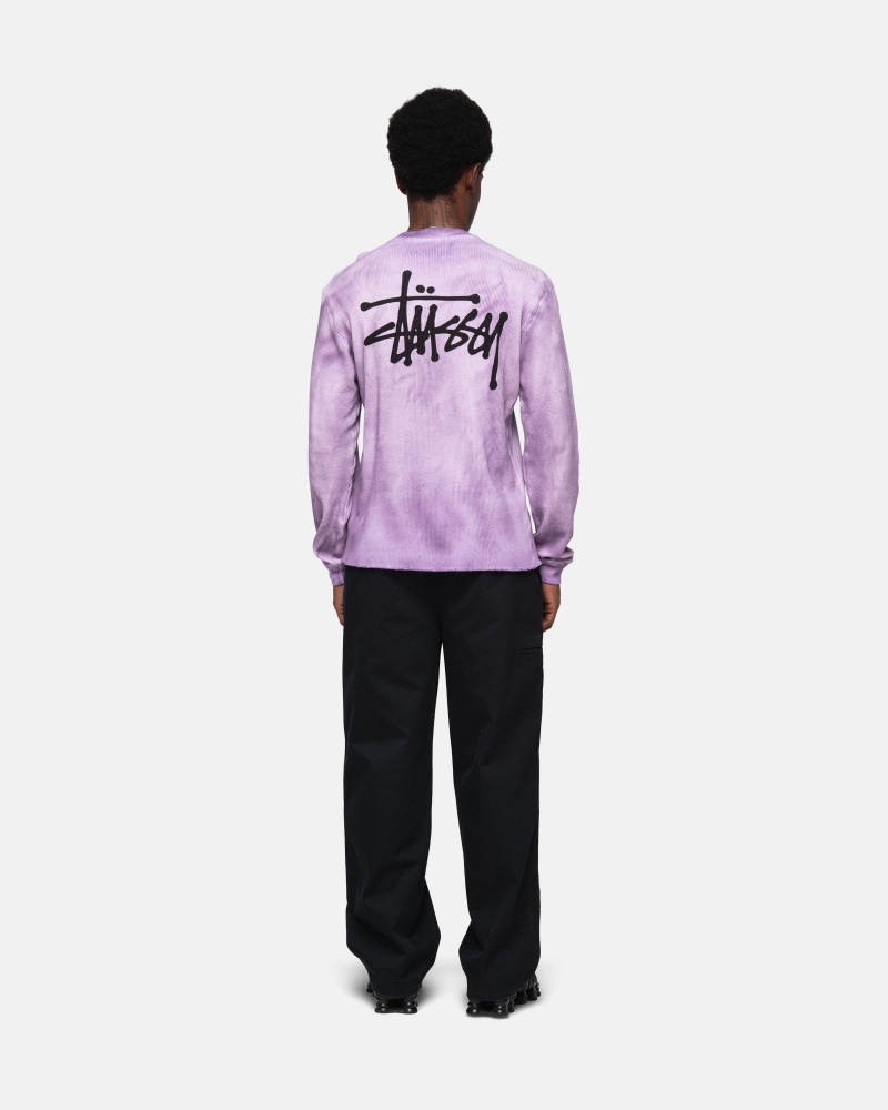 Long Sleeve Knit Stüssy Basic Stock Ls Thermal Lavande | PT05-R2-NG