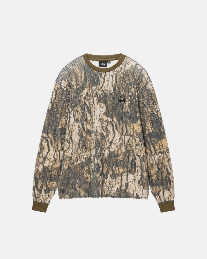 Long Sleeve Knit Stüssy Basic Stock Ls Thermal Camouflage | YD67-V4-LI