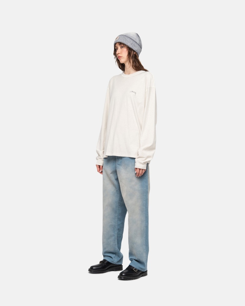 Long Sleeve Knit Stüssy Lazy Ls Tee Bone | DX80-Z7-EI