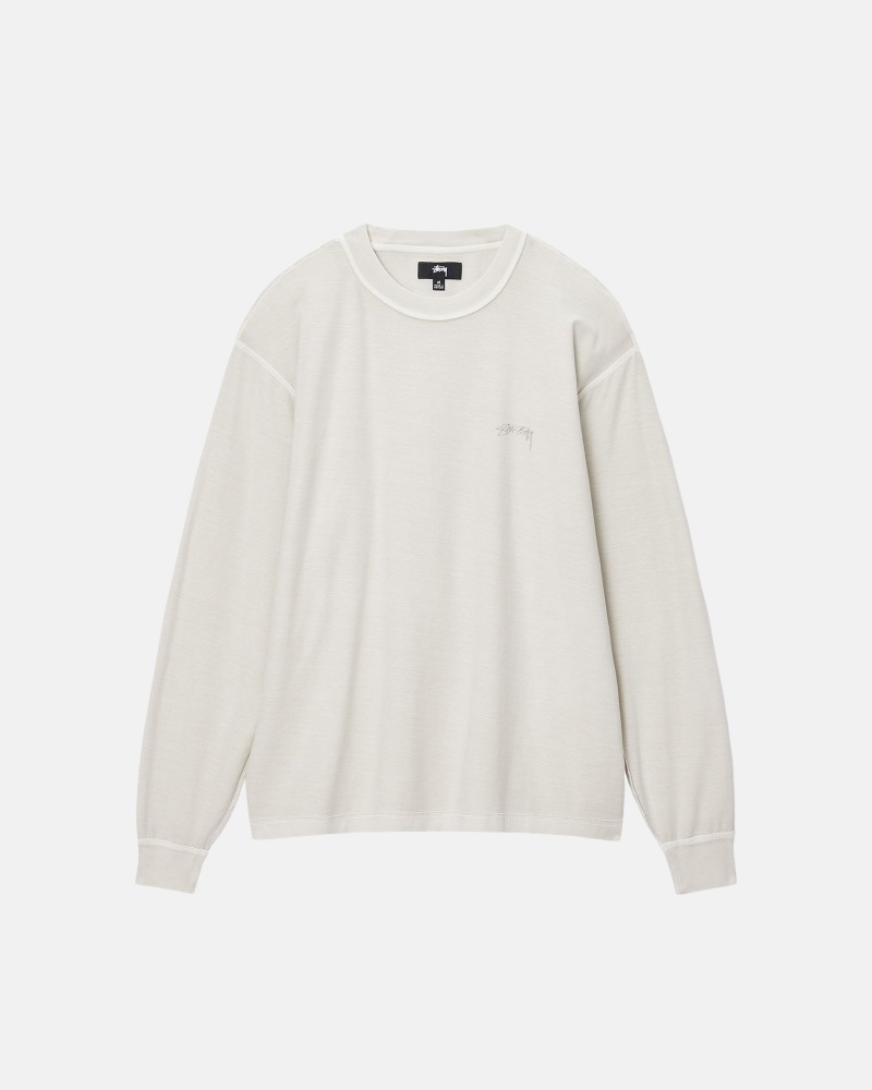 Long Sleeve Knit Stüssy Lazy Ls Tee Bone | DX80-Z7-EI