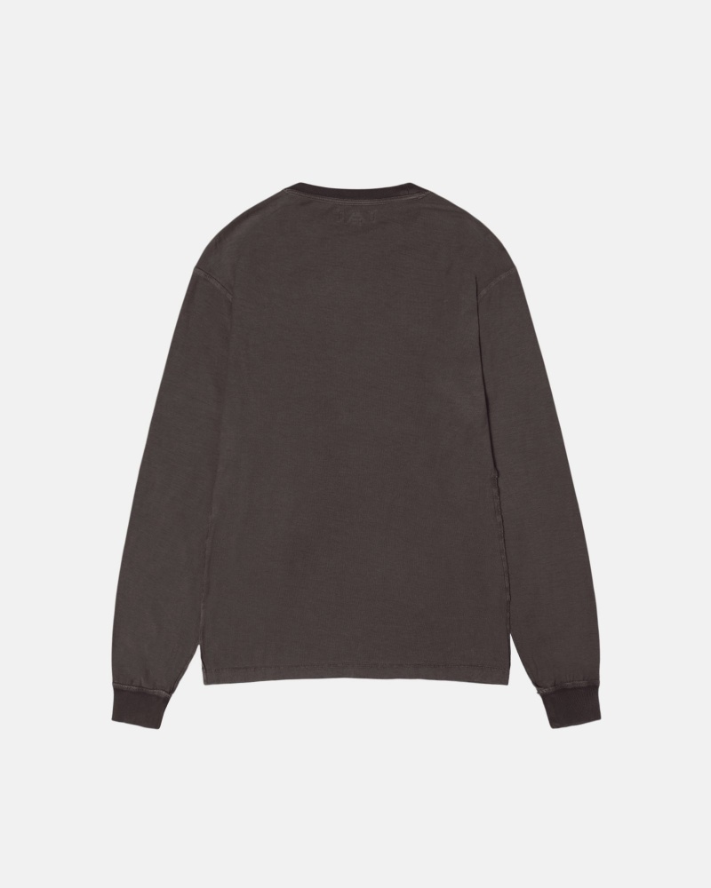 Long Sleeve Knit Stüssy Lazy Ls Tee Noir | CN75-Z5-SS