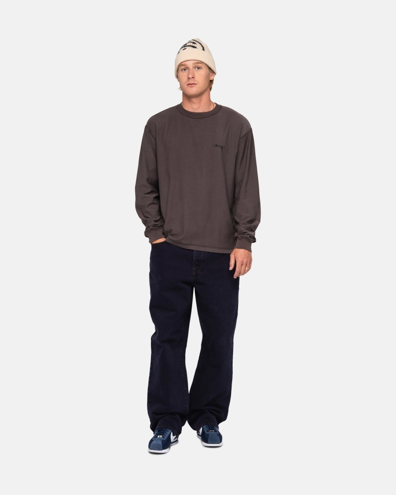 Long Sleeve Knit Stüssy Lazy Ls Tee Noir | CN75-Z5-SS