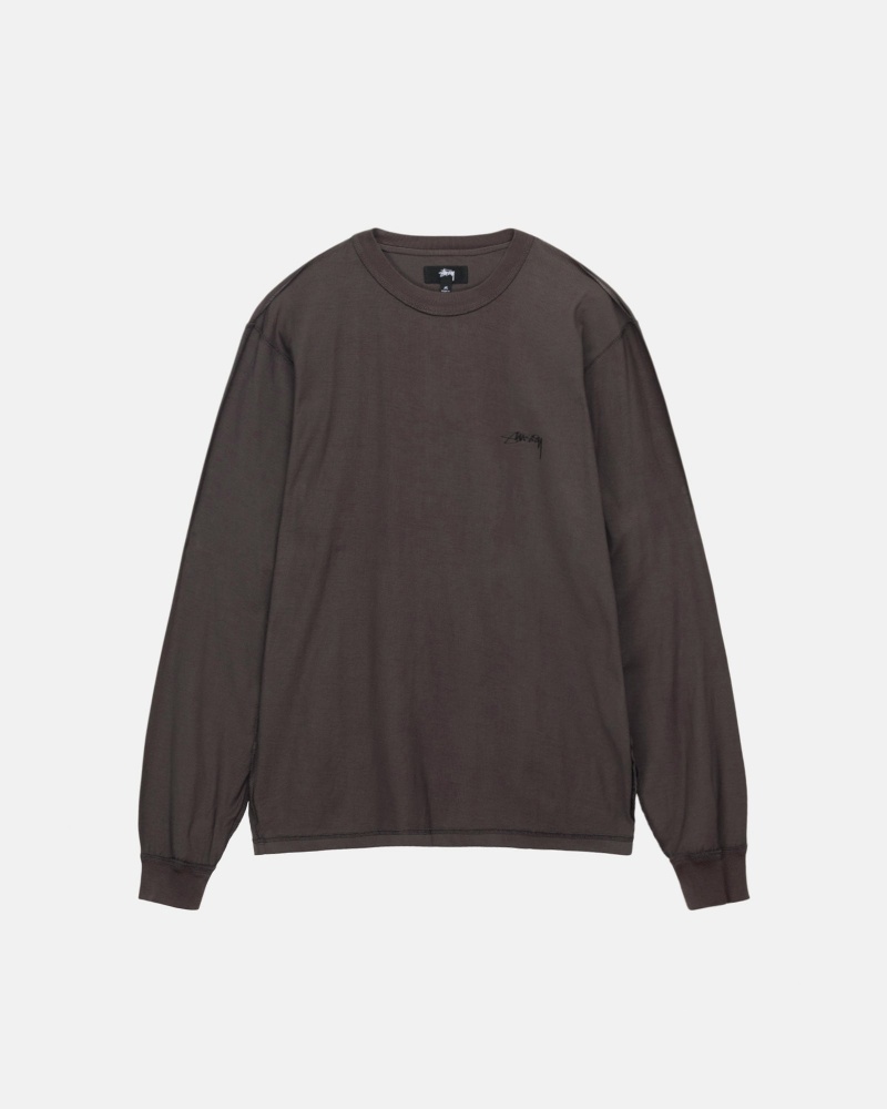 Long Sleeve Knit Stüssy Lazy Ls Tee Noir | CN75-Z5-SS