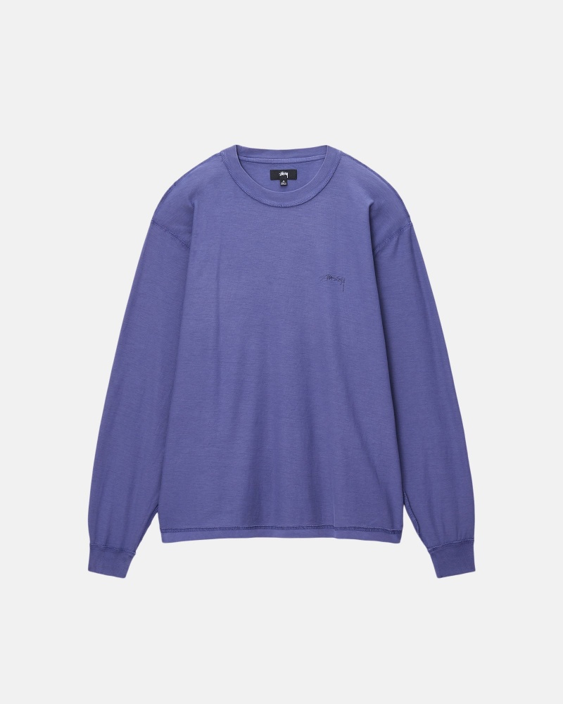 Long Sleeve Knit Stüssy Lazy Ls Tee Noir | YH93-O5-NQ