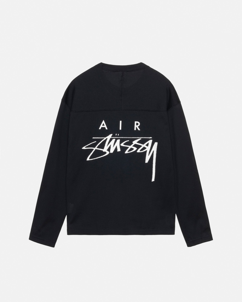 Long Sleeve Knit Stüssy & Nike Dri Fit Mesh Jersey Noir | PU13-R2-NS