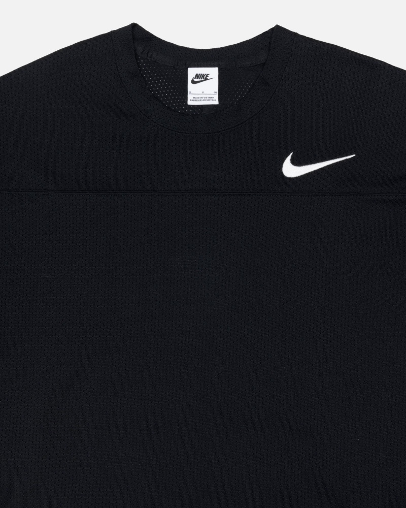 Long Sleeve Knit Stüssy & Nike Dri Fit Mesh Jersey Noir | PU13-R2-NS