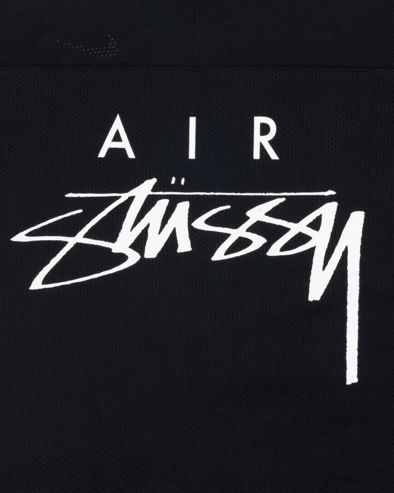 Long Sleeve Knit Stüssy & Nike Dri Fit Mesh Jersey Noir | PU13-R2-NS