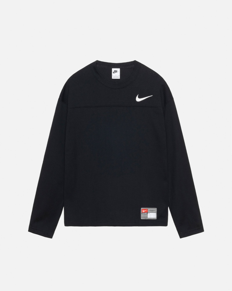 Long Sleeve Knit Stüssy & Nike Dri Fit Mesh Jersey Noir | PU13-R2-NS