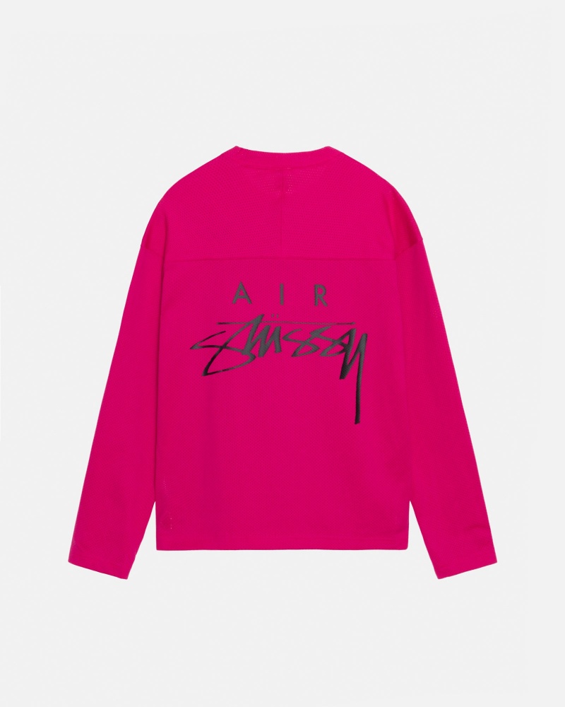 Long Sleeve Knit Stüssy & Nike Dri Fit Mesh Jersey Fireberry | BP25-H0-NI