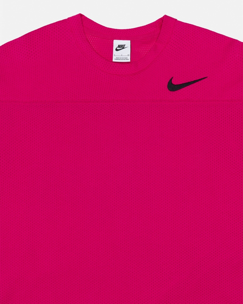 Long Sleeve Knit Stüssy & Nike Dri Fit Mesh Jersey Fireberry | BP25-H0-NI