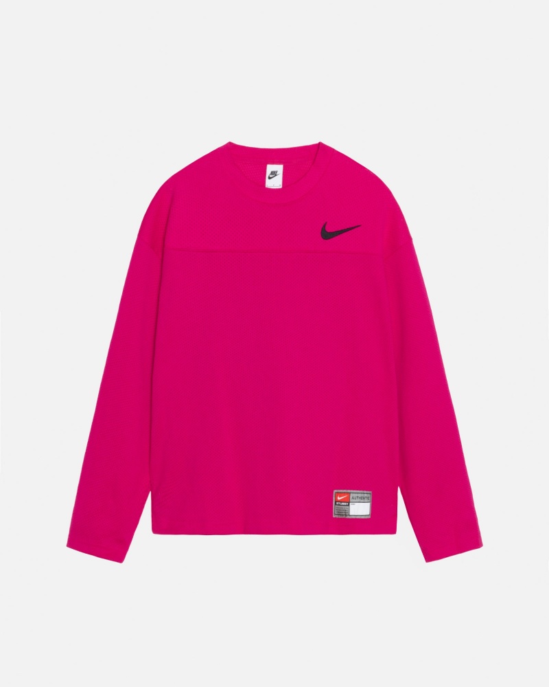 Long Sleeve Knit Stüssy & Nike Dri Fit Mesh Jersey Fireberry | BP25-H0-NI