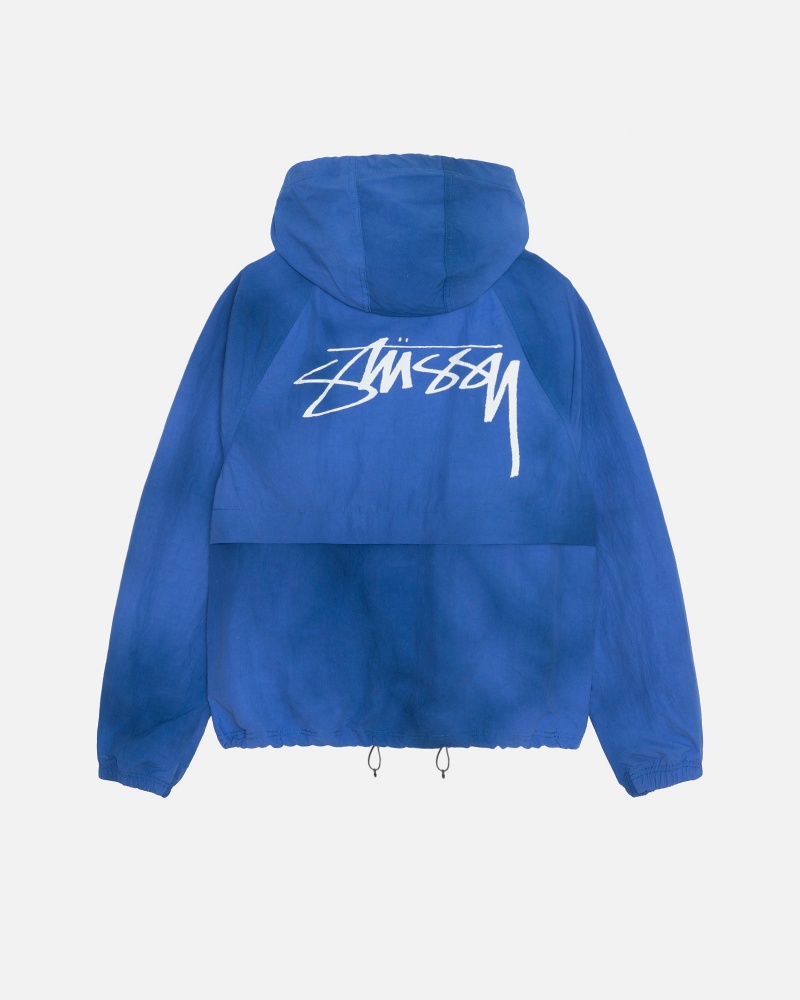 Long Sleeve Outerwear Stüssy Beach Shell Wave Dye Ultramarine | RT77-N9-XN