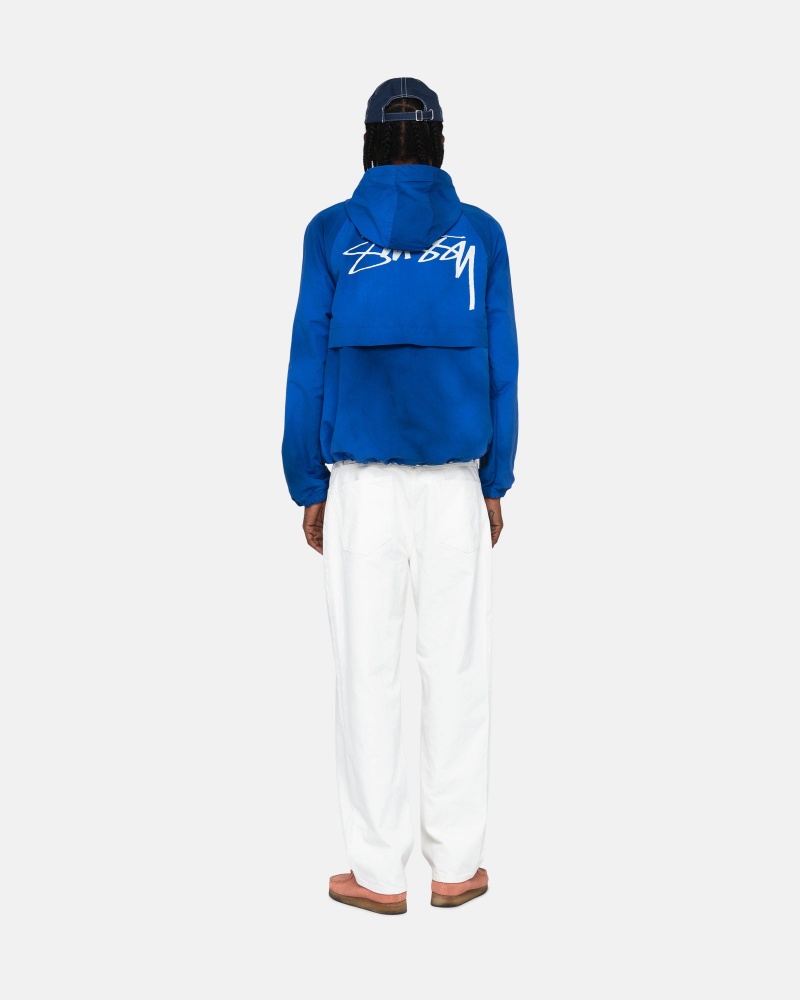 Long Sleeve Outerwear Stüssy Beach Shell Wave Dye Ultramarine | RT77-N9-XN