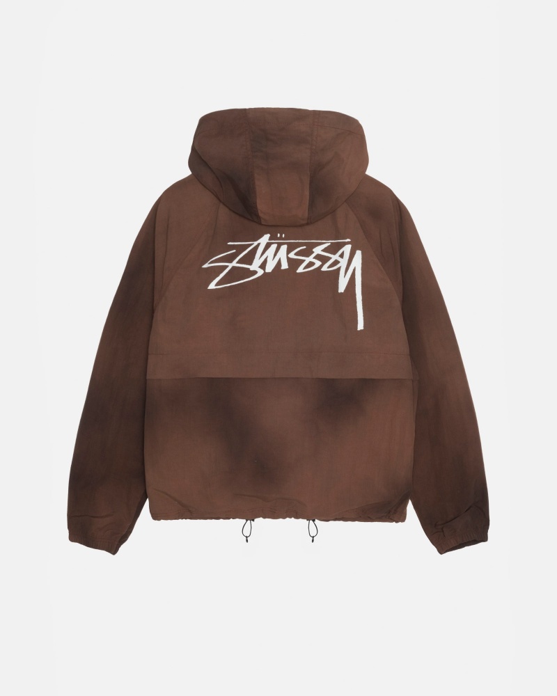 Long Sleeve Outerwear Stüssy Beach Shell Wave Dye Cafe | SO79-I6-DI